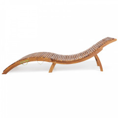 Zahradní ergonomické lehátko | akáciové dřevo č.2