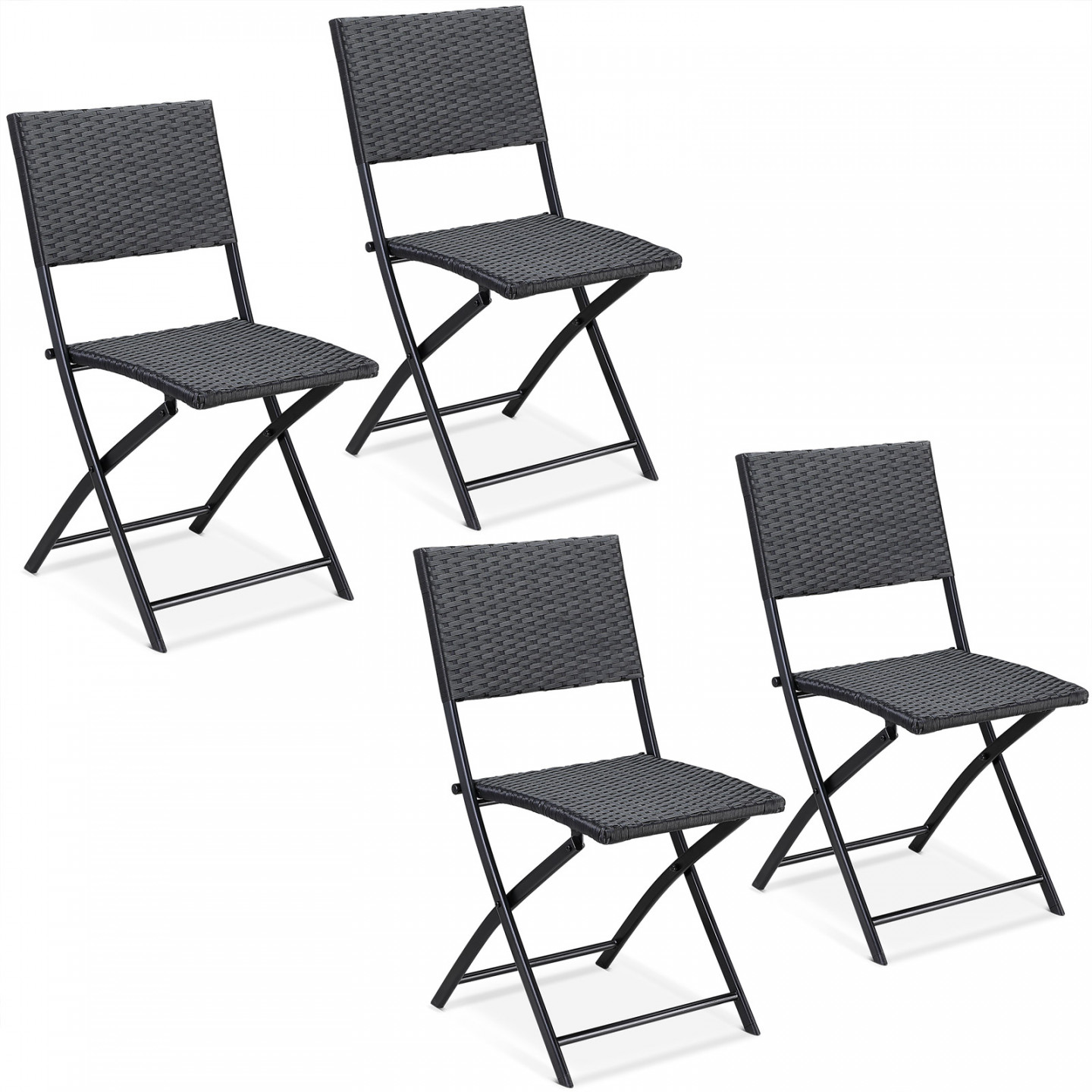 Goleto Polyratanové skládací židle | 4 kusy