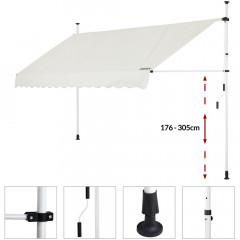 Teleskopická markýza 350 x 176-305 cm | béžová č.3