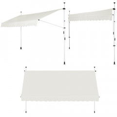 Teleskopická markýza 350 x 176-305 cm | béžová č.2