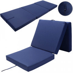 Skládací matrace 190 x 70 x 10 cm | tmavě modrá č.1