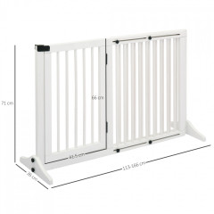 Bezpečnostní zábrana do dveří 71 x 113-166 cm | bílá č.3