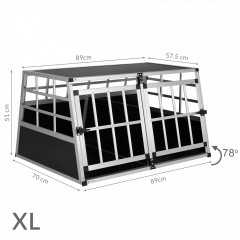 Přepravní hliníkový box pro psy XL | 89 x 70 x 51cm č.2