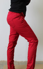 Dámské plátěné kalhoty | Červené č.3