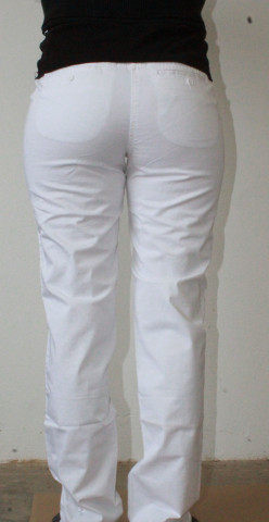 Dámské plátěné kalhoty | Bílé č.2