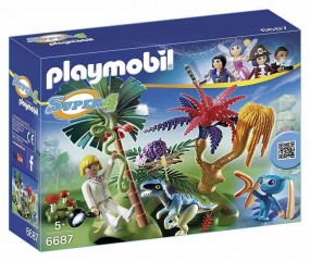 Playmobil 6687 Ztracený ostrov s Alienem a raptorem
