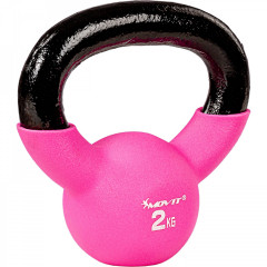 Kettlebell činka s neoprenem 2 kg | růžová č.2