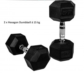 Jednoruční činky Hexagon | 2 x 15 kg č.3