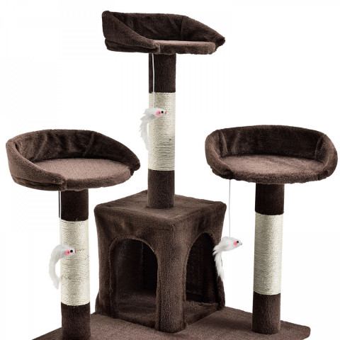 Škrabadlo pro kočky 170 cm | tmavě hnědé č.4