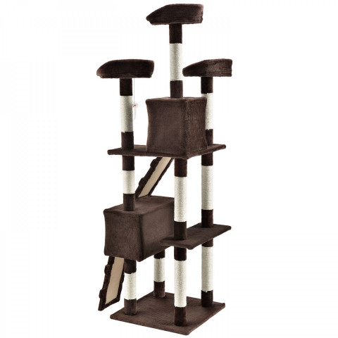 Škrabadlo pro kočky 170 cm | tmavě hnědé č.3