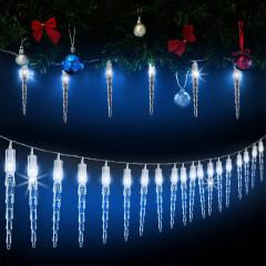 Vánoční LED řetěz rampouchy 5,4 m | modrá 40 LED č.1