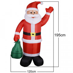 Nafukovací Santa Claus s LED osvětlením | 195 cm č.2