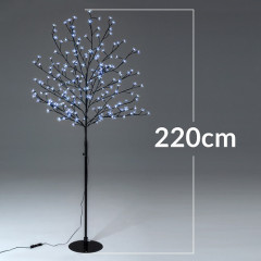 Dekorační svítící LED třešeň 220 cm 220 LED + dálkové ovládání | modrá č.3
