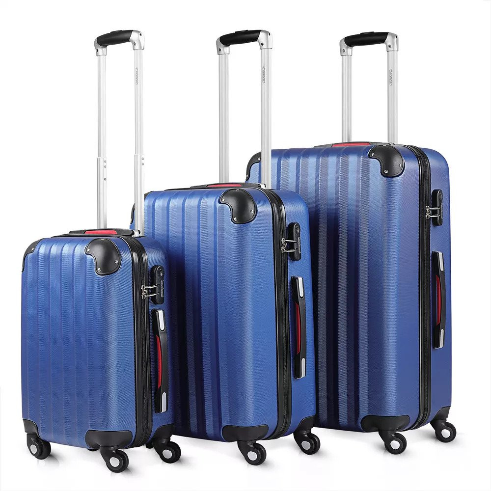 Goleto Sada cestovních zavazadel 3 kusy | modrá
