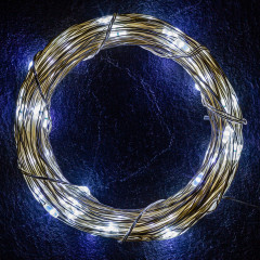 Vánoční LED řetěz 50 LED studená bílá | 2 kusy č.2