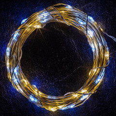 Vánoční LED řetěz 50 LED studená + teplá bílá | 2 kusy č.2