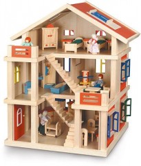 Dřevěný domeček pro panenky Bayer Chic 2000