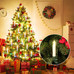 Vánoční svíčky na stromeček 30 LED včetně baterií | teplá bílá č.3