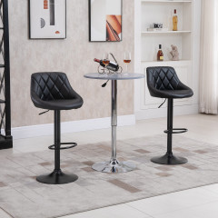2x barová židle Karim | černá č.1