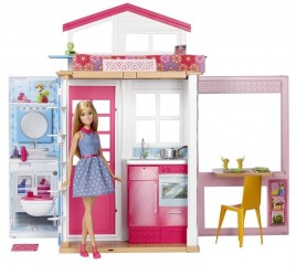 Mattel Barbie Dům 2v1 s bazénem + 3 panenky č.2