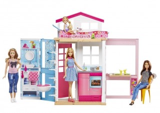 Mattel Barbie Dům 2v1 s bazénem + 3 panenky č.3