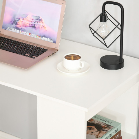 Kancelářský stůl s policemi | bílý č.6