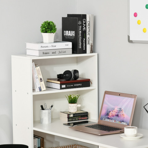 Kancelářský stůl s policemi | bílý č.5