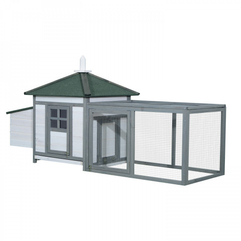 Dřevěný kurník s výběhem | 196 x 76 x 97 cm č.2