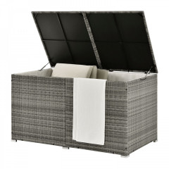 Úložný polyratanový box 145 x 82,5 x 79,5 cm | šedý melír č.1