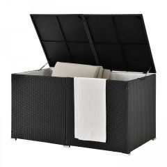 Úložný polyratanový box 145 x 82,5 x 79,5 cm | černý č.1