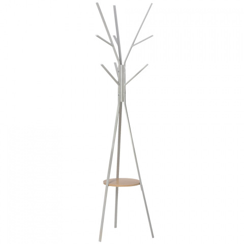 Věšák na oblečení kovový 180 cm | světle šedý č.2