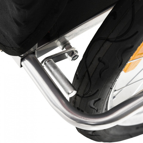 Přívěsný vozík za kolo pro 2 děti Jogger 2v1 | zeleno - černý č.11