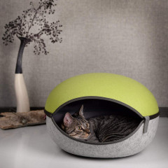 Pelíšek pro kočky | zelená/antracit č.2