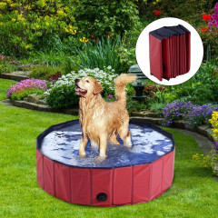 Skládací bazén pro psa 140 x 30 cm | červený č.2