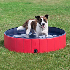 Skládací bazén pro psa 100 x 30 cm | červený č.2