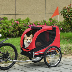 Přívěsný vozík za kolo pro psa | červeno-černý č.3