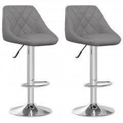 Barové židle šedé | 2 kusy č.1