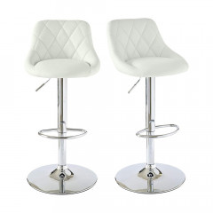 Barové židle bílé | 2 kusy č.1