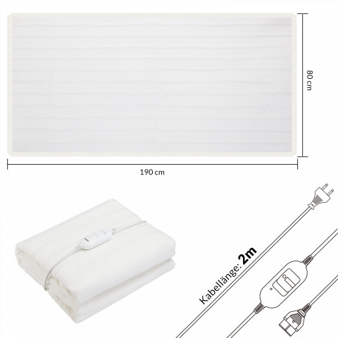 Vyhřívaná televizní deka 190 x 80cm | bílá č.6