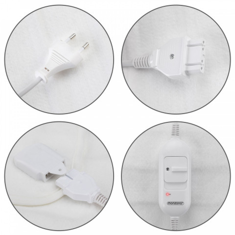 Vyhřívaná televizní deka 190 x 80cm | bílá č.9