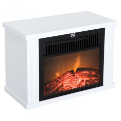 Elektrický krb LED 600/1200W | bílý