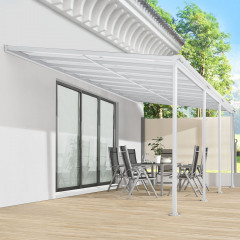 Zahradní hliníková pergola s polykarbonátem 6 x 3 m | bílá