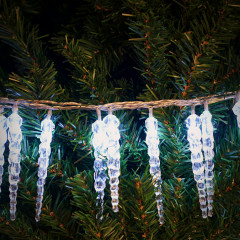 Vánoční LED řetěz rampouchy 13 m | studená bílá 80 LED č.3