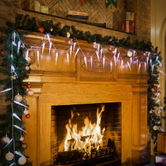 Vánoční LED řetěz rampouchy 13 m | studená bílá 80 LED č.1