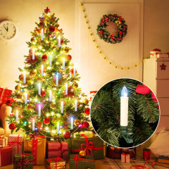 Vánoční svíčky na stromeček 30 LED včetně baterií | barevné č.3