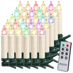 Vánoční svíčky na stromeček 30 LED | barevné č.3