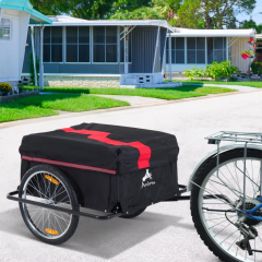 Přívěsný tažný vozík za kolo | černo-červený č.2