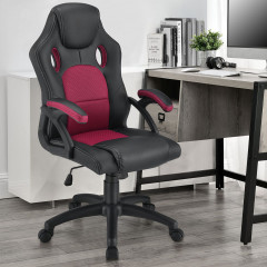 Kancelářská židle Racing design | vínovo-černá č.2