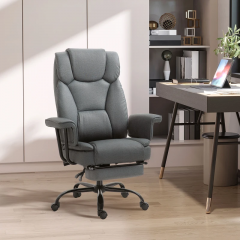 Kancelářská židle s výsuvnou podnožkou | šedá č.2