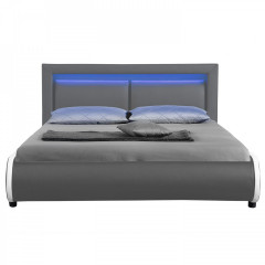 Čalouněná postel Murcia s LED osvětlením 140 x 200 cm | tmavě šedá č.2